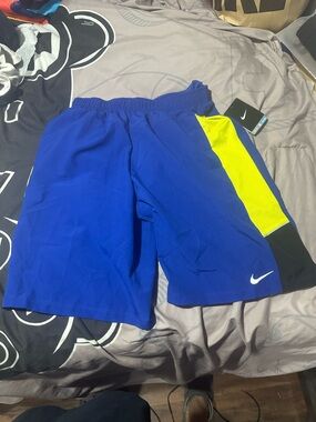 Nike Royal Blue Training Shorts with White Swoosh